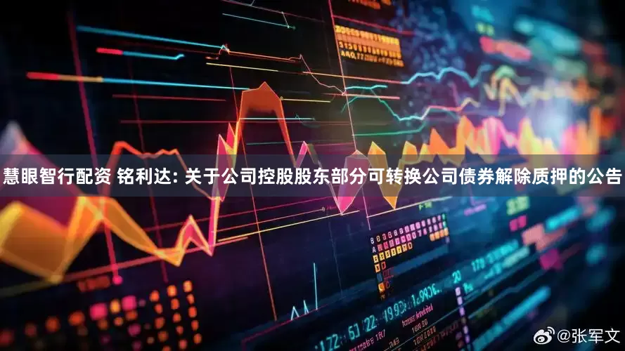 慧眼智行配资 铭利达: 关于公司控股股东部分可转换公司债券解除质押的公告